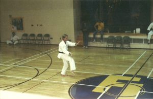 Picture of Sensei Mark Roscoe Tournament Kata Circa 1991