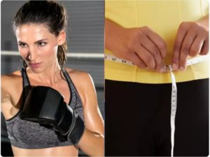 Woman Doing Martial Arts Exercise at Home